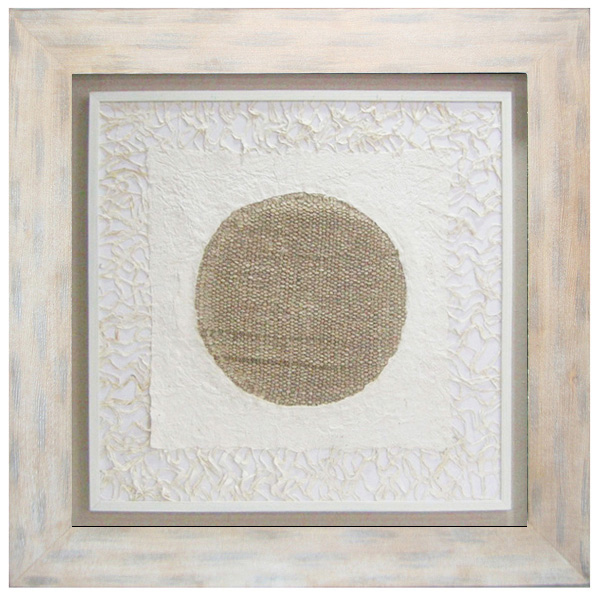 MS209 Wall Décor objet d art box framed paper twine design with glass